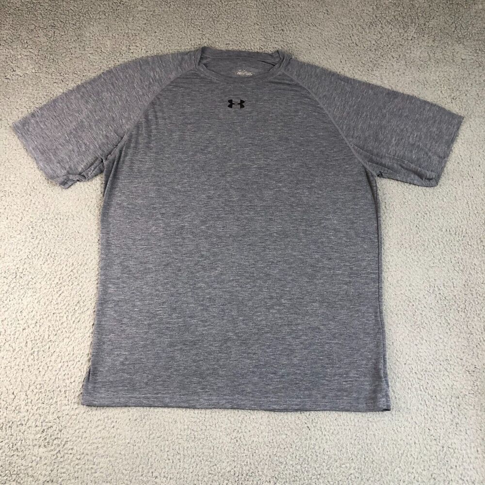 Under Armour Shirt Mens Medium Gray Athletic Training Crew Neck Tee‎ Athleisure